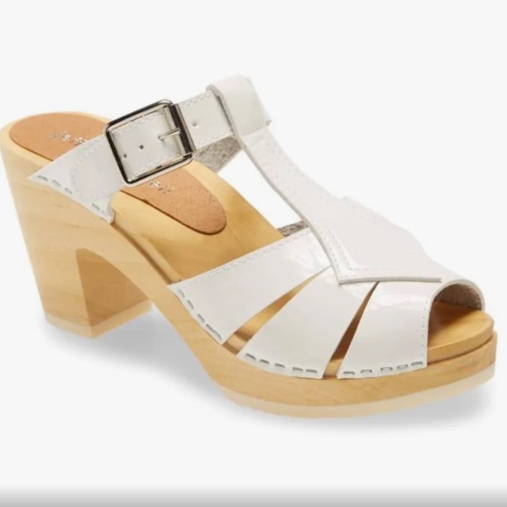 Jeffrey Campbell White Clog Wedges